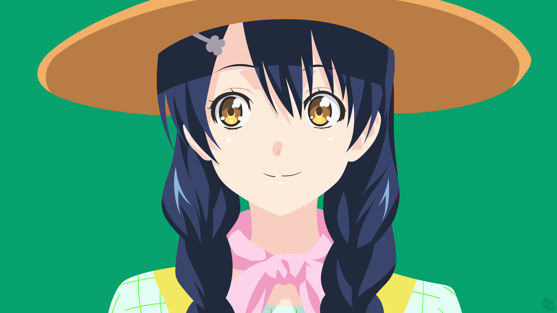 Megumi Tokoro from Food Wars: Shokugeki no Soma is depicted in a vibrant anime-style 4K Ultra HD desktop wallpaper with bright colors and detailed shading.