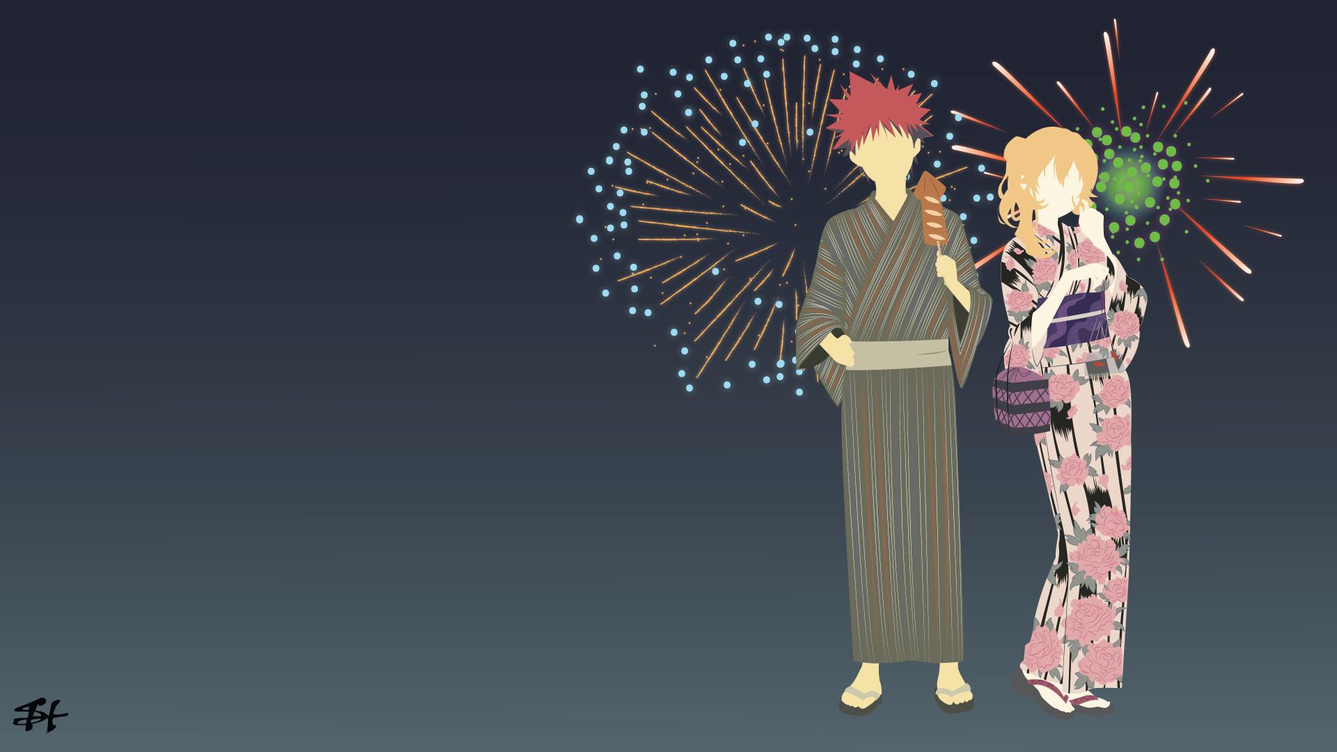 Download Erina Nakiri Sōma Yukihira Anime Food Wars: Shokugeki No Soma 4k Ultra HD Wallpaper