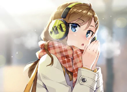 Anime headphones HD Desktop Wallpaper | Background Image