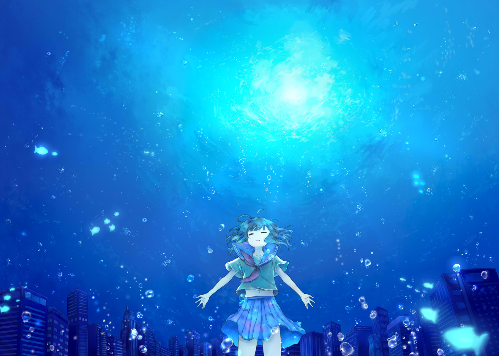 Anime Underwater Wallpaper