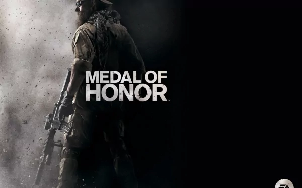 HD PC desktop wallpaper featuring a soldier from the video game Medal of Honor against a dark background with the game title prominently displayed.