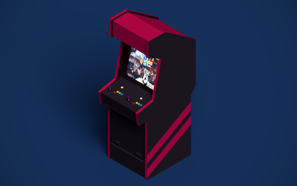 Video Game Arcade Low Poly HD Wallpaper | Background Image