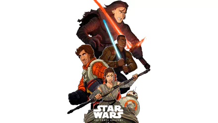 Star Wars Poe Dameron Kylo Ren BB-8 Finn (Star Wars) Rey (Star Wars) movie Star Wars Episode VII: The Force Awakens HD Desktop Wallpaper | Background Image