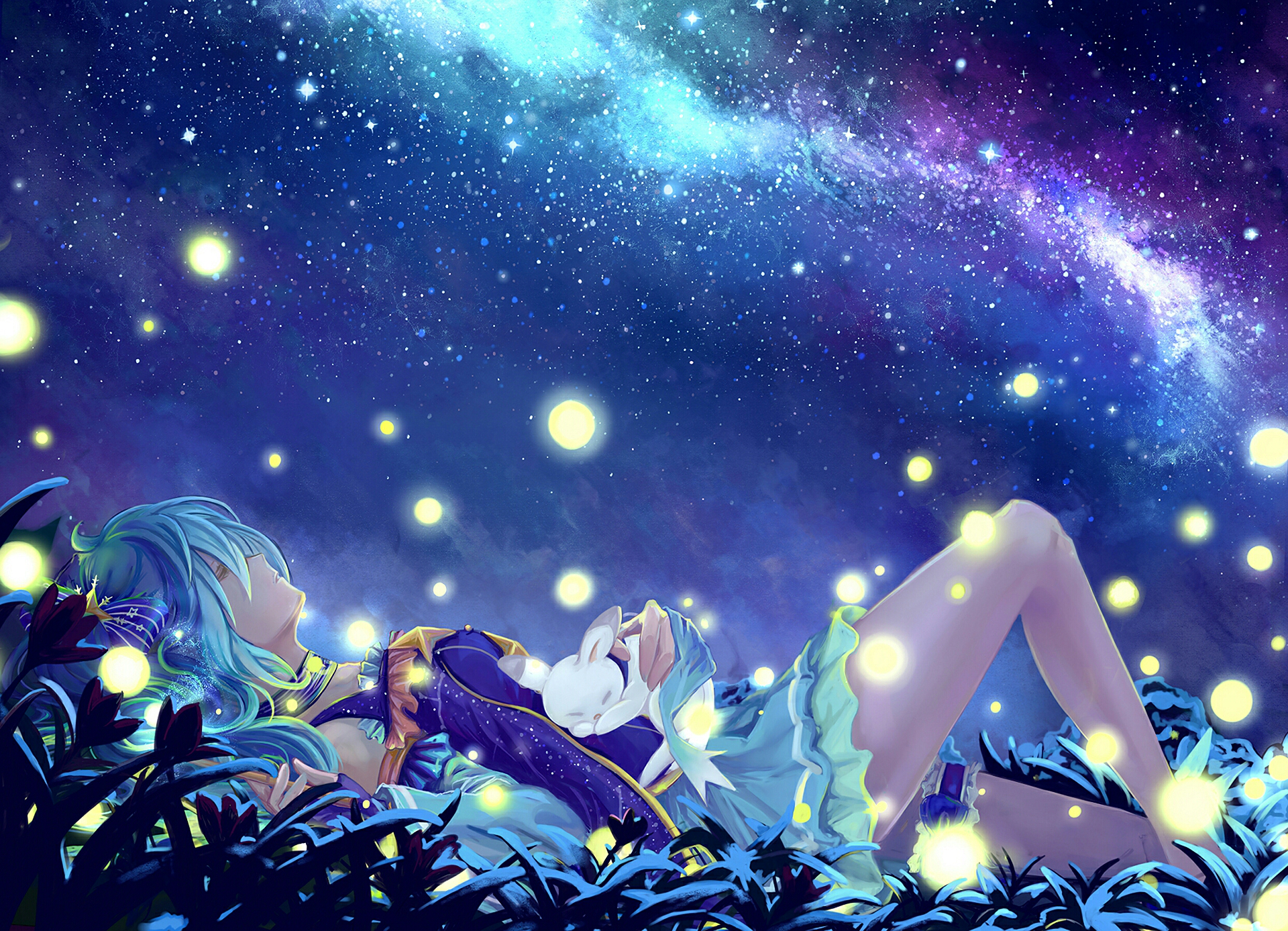 Hatsune Miku Starry Night HD Wallpaper