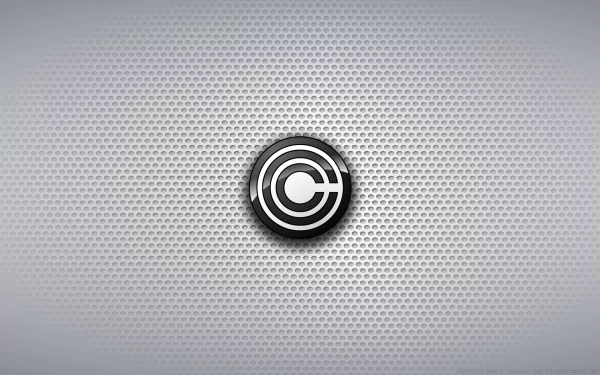 HD PC desktop wallpaper featuring the Capsule Corp logo from the anime Dragon Ball Z on a textured metallic background.