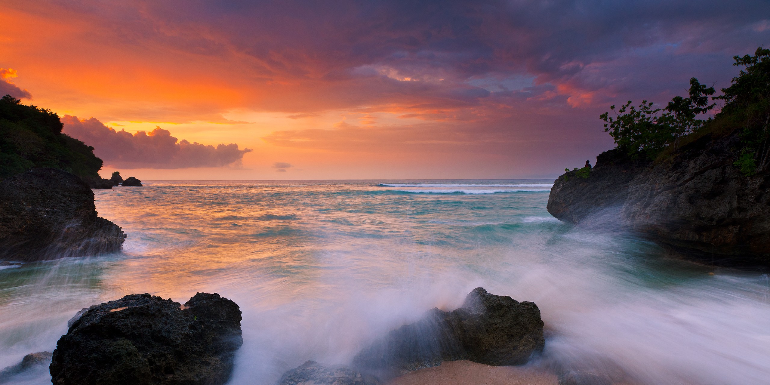 Download Horizon Sea Ocean Beach Nature Sunset HD Wallpaper