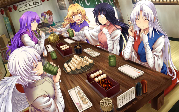 Eirin Yagokoro Watatsuki No Yorihime Kosuzu Motoori Sagume Kishin Kaguya Houraisan Hieda no Akyuu Anime Touhou HD Desktop Wallpaper | Background Image