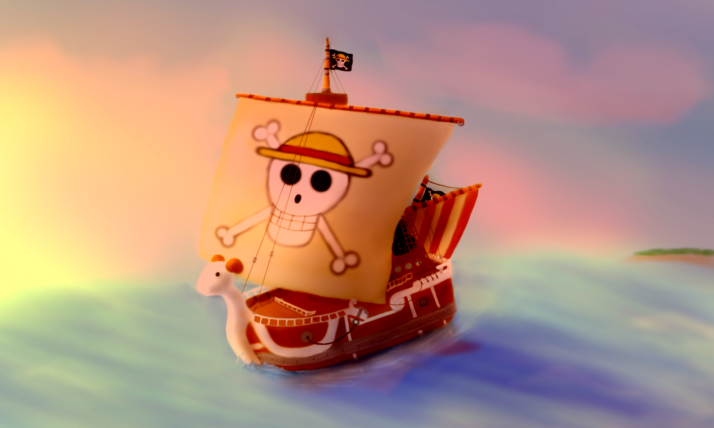 Goin Merry One Piece Lively Wallpaper