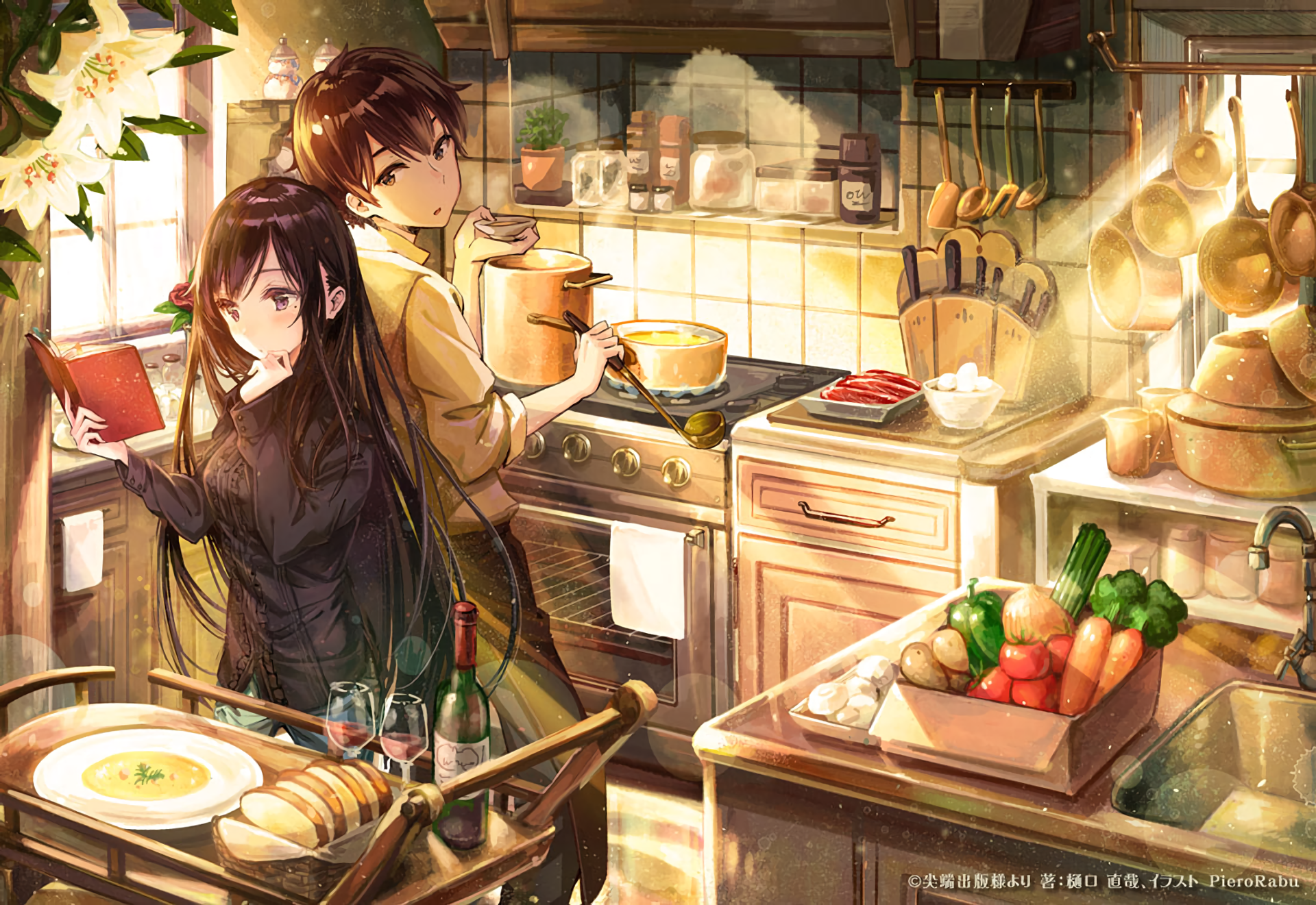 Anime Kitchen HD Wallpaper by Piero