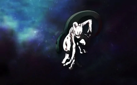 HD wallpaper featuring Mewtwo from Pokémon, depicted in a dynamic pose against a cosmic backdrop, showcasing the anime style and vibrant colors of the Pokémon universe.