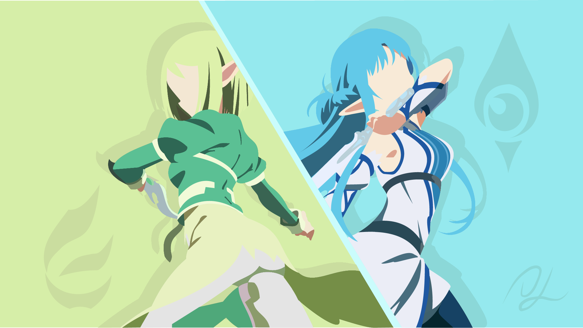 Download Sword Art Online Minimalist Asuna Yuuki Anime Sword Art Online II  HD Wallpaper