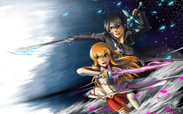 Anime Sword Art Online Kazuto Kirigaya Kirito HD Wallpaper | Background Image