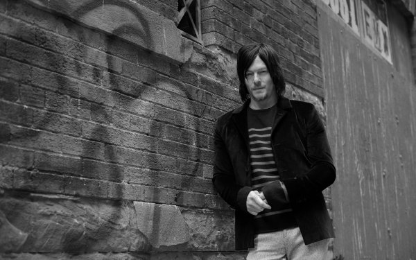Celebrity Norman Reedus Actor Black & White American HD Wallpaper | Background Image