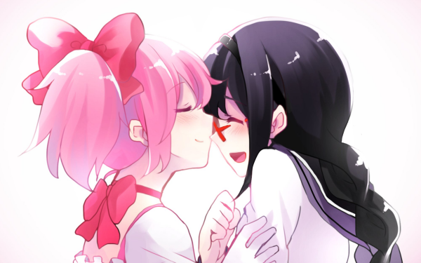 Anime Puella Magi Madoka Magica Madoka Kaname Homura Akemi Yuri HD Wallpaper | Background Image
