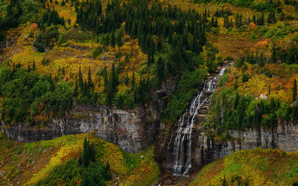 waterfall nature glacier national park HD Desktop Wallpaper | Background Image