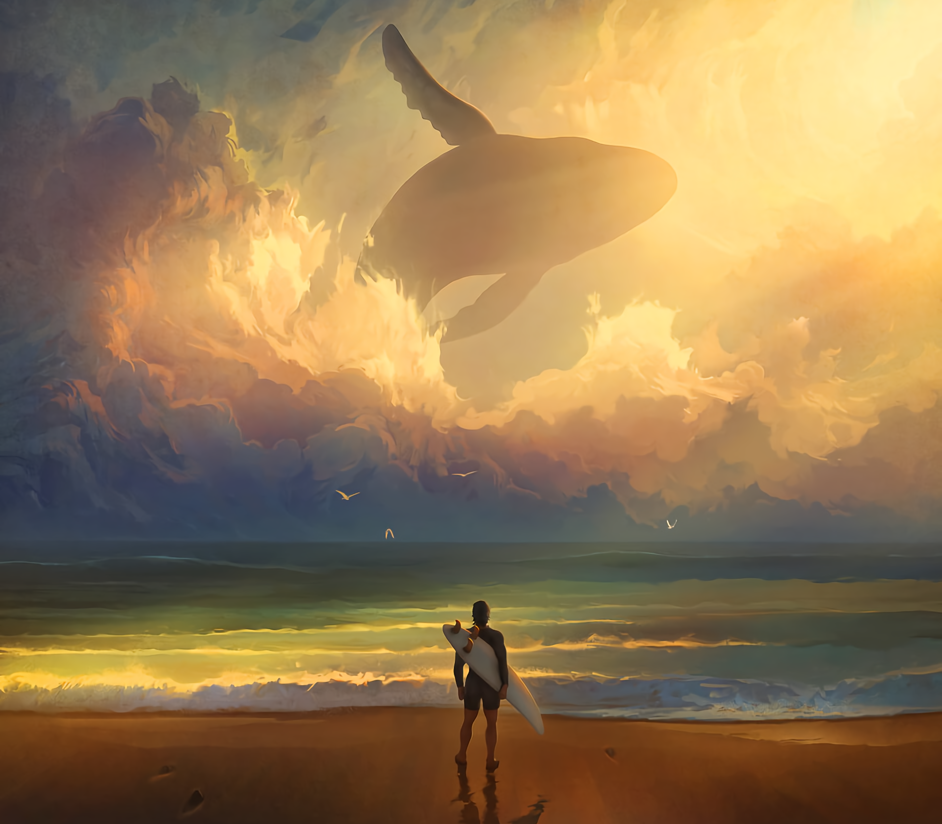 Whale in the Sky by Artem Chebokha