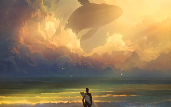  Whale in the Sky by Artem Chebokha