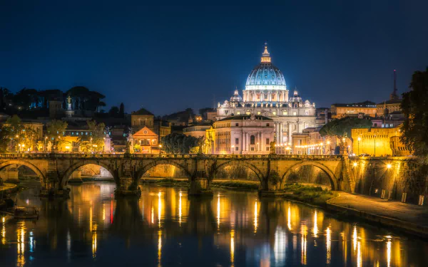  Vatican City at Night by Justin Brown