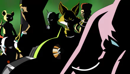 HD desktop wallpaper featuring Jerez, Rumoosh, Gene, Liquir, Arak, Quitela, Mosco, and Vermoud from Dragon Ball Super, showcasing vibrant anime artwork.