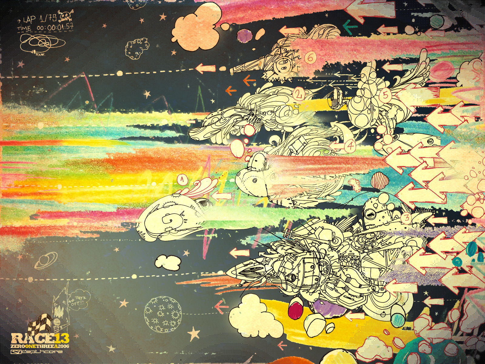 Download Sci Fi Trippy Psychedelic Graffiti Artistic Drawing Wallpaper