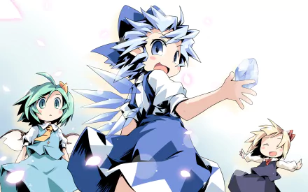 Rumia (Touhou) Daiyousei (Touhou) Cirno (Touhou) Anime Touhou HD Desktop Wallpaper | Background Image