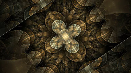 silver gold Abstract fractal HD Desktop Wallpaper | Background Image