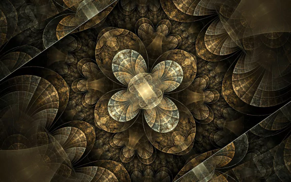 silver gold Abstract fractal HD Desktop Wallpaper | Background Image