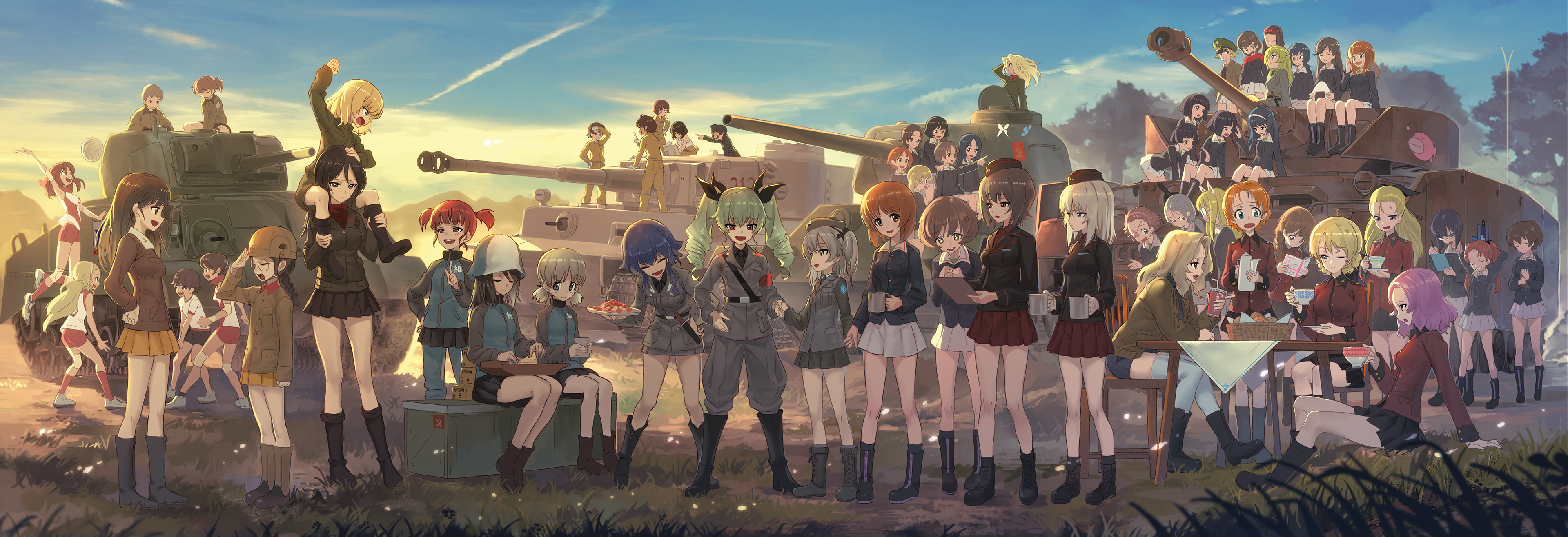 Anime Girls und Panzer HD Wallpaper | Background Image