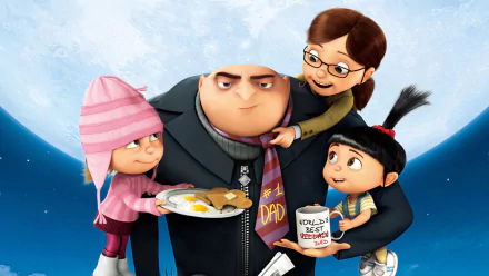Agnes (Despicable Me) Edith (Despicable Me) Gru (Despicable Me) Margo (Despicable Me) movie Despicable Me 2 HD Desktop Wallpaper | Background Image