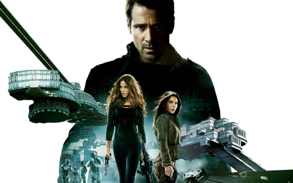 Colin Farrell Kate Beckinsale Jessica Biel movie Total Recall (2012) HD Desktop Wallpaper | Background Image