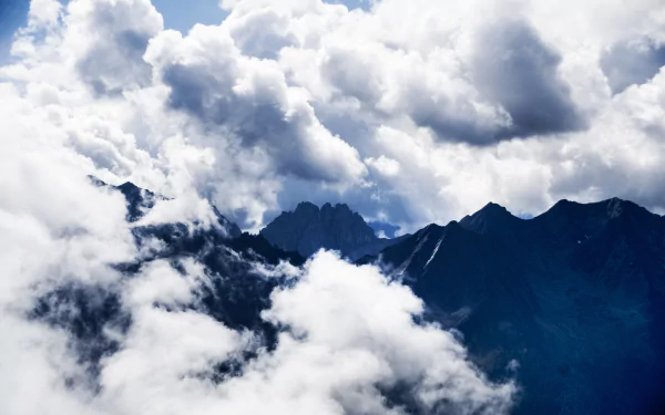 peak cloud nature mountain HD Desktop Wallpaper | Background Image