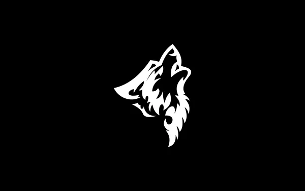 wolf Black & White Animal artistic HD Desktop Wallpaper | Background Image