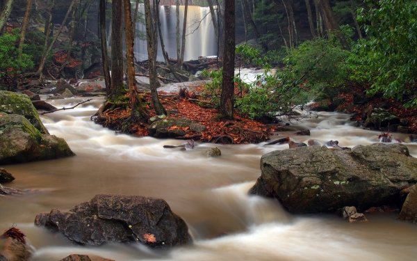 Earth Waterfall Waterfalls Nature Stream Foam HD Wallpaper | Background Image