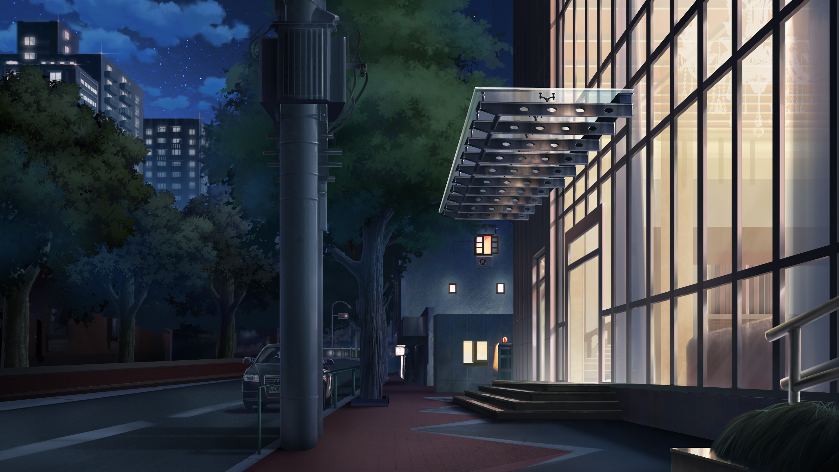 Anime Building HD Wallpaper