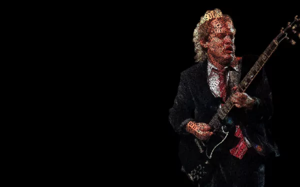 Angus Young heavy metal music AC/DC HD Desktop Wallpaper | Background Image