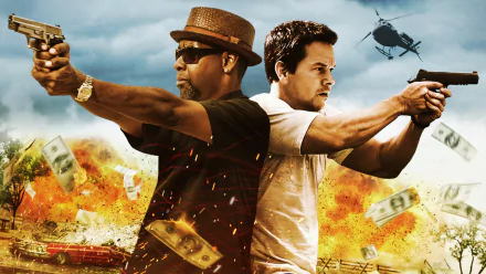 Robert 'Bobby' Trench Michael 'Stig' Stigman Mark Wahlberg Denzel Washington movie 2 Guns HD Desktop Wallpaper | Background Image