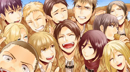Ymir (Attack on Titan) Sasha Blouse Reiner Braun Mikasa Ackerman Jean Kirstein Marco Bott Eren Yeager Connie Springer Historia Reiss Bertholdt Hoover Armin Arlert Annie Leonhart Anime Attack on Titan HD Desktop Wallpaper | Background Image