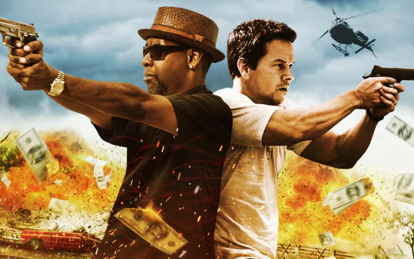 Robert 'Bobby' Trench Michael 'Stig' Stigman Mark Wahlberg Denzel Washington movie 2 Guns HD Desktop Wallpaper | Background Image