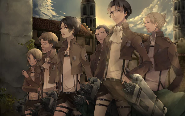 Gunther Schultz Levi Ackerman Petra Ral Eren Yeager Erd Gin Auruo Bossard Anime Attack on Titan HD Desktop Wallpaper | Background Image