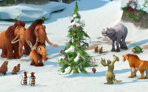 movie Ice Age: A Mammoth Christmas HD Desktop Wallpaper | Background Image