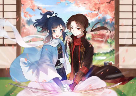 Yamatonokami Yasusada Kashuu Kiyomitsu Anime Touken Ranbu HD Desktop Wallpaper | Background Image