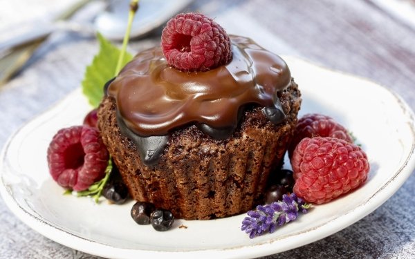 Food Dessert Sweets Chocolate Raspberry HD Wallpaper | Background Image
