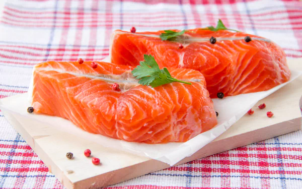 salmon seafood food fish HD Desktop Wallpaper | Background Image