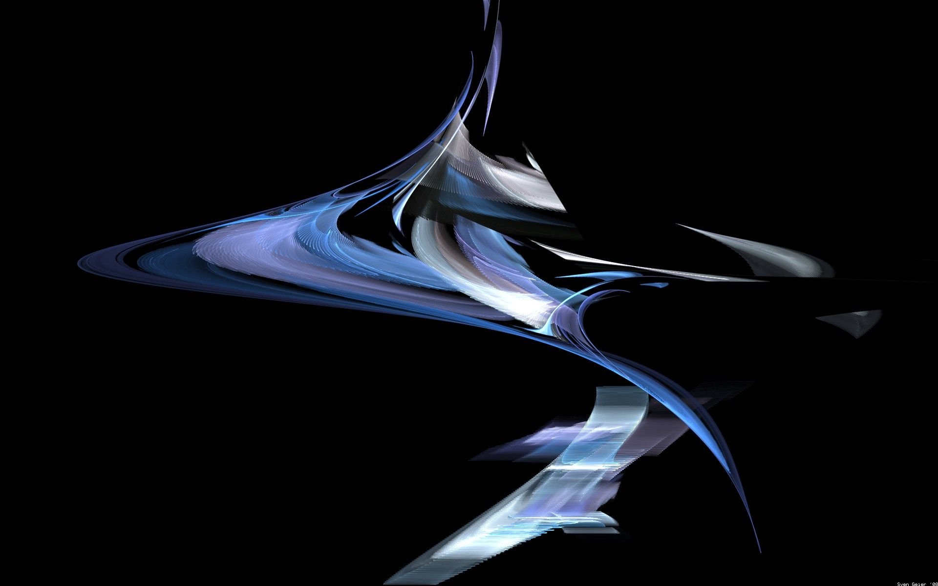 Download CGI Pattern Fractal Texture Colors Shapes Abstract Blue Abstract Blue HD Wallpaper
