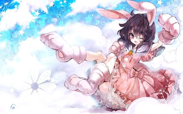 Anime Touhou Tewi Inaba HD Wallpaper | Background Image
