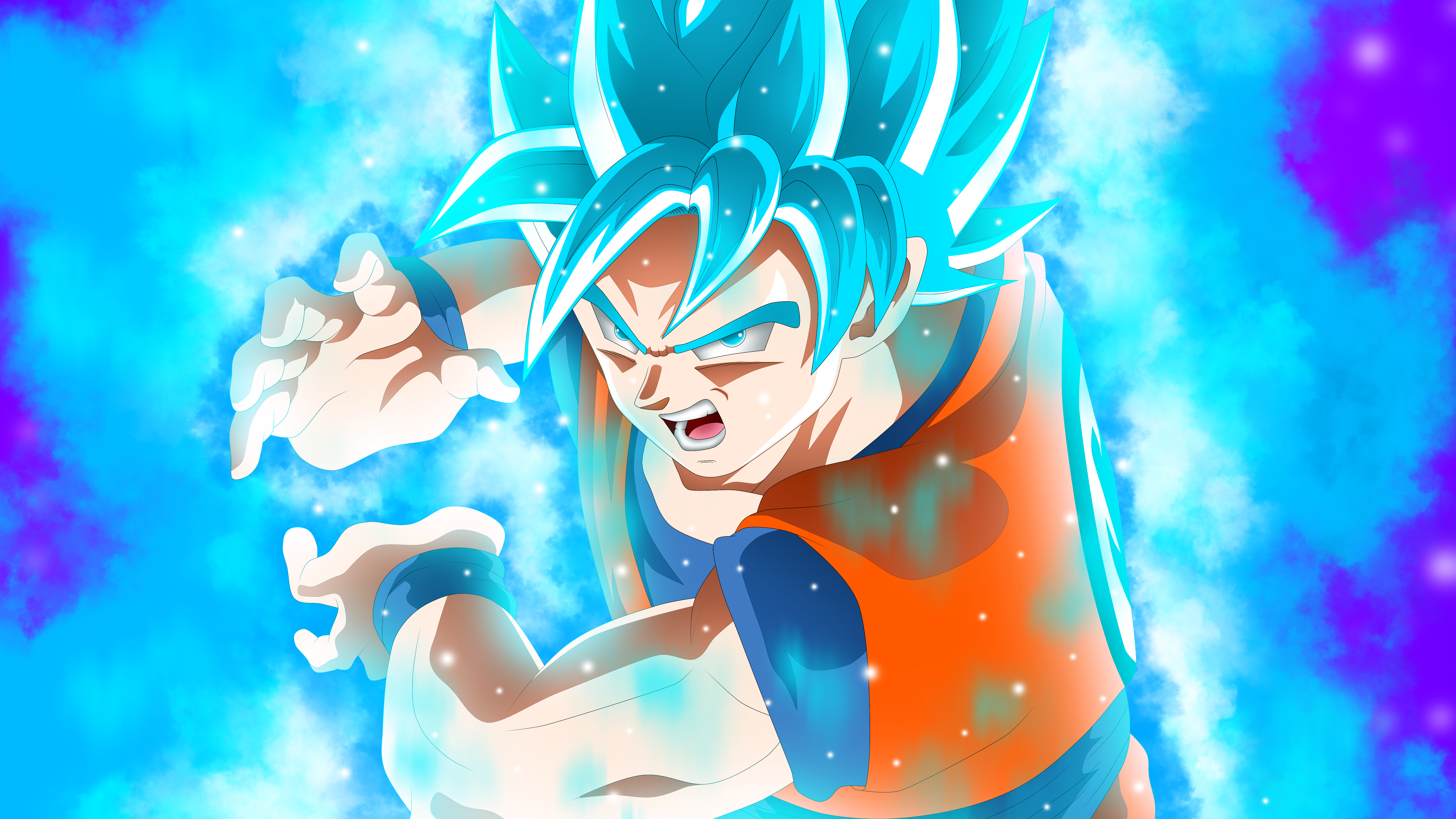 Goku ssj blue, anime, ball, dragon, super, HD wallpaper