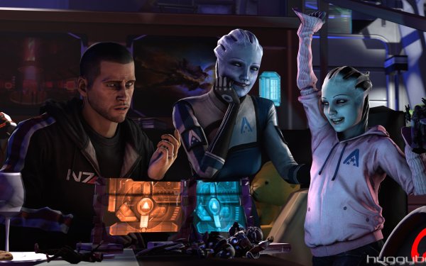 Video Game Mass Effect Commander Shepard Liara T'Soni HD Wallpaper | Background Image