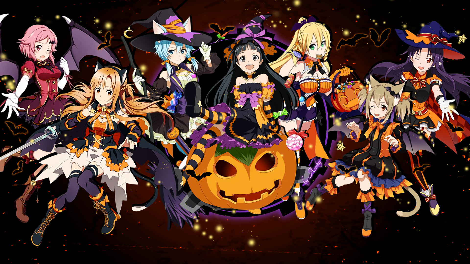 Download Anime Sword Art Online II HD Wallpaper by Asukij