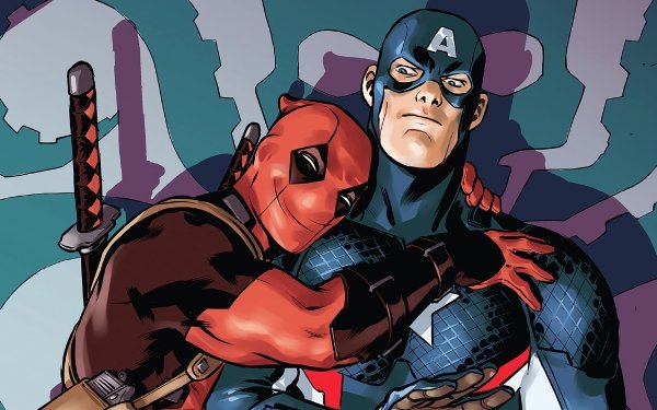 Comics Deadpool Captain America HD Wallpaper | Background Image