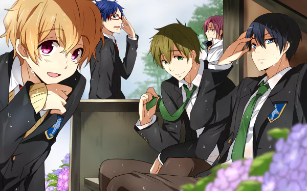Rei Ryūgazaki Makoto Tachibana Nagisa Hazuki Rin Matsuoka Haruka Nanase (Free!) Anime Free! HD Desktop Wallpaper | Background Image